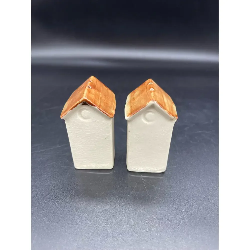Vintage Outhouse Salt & Pepper Shakers Cork Stoppers 